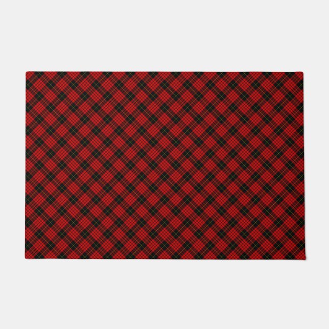 Paillasson MacQueen Tartan rouge et noir plaid (Devant)