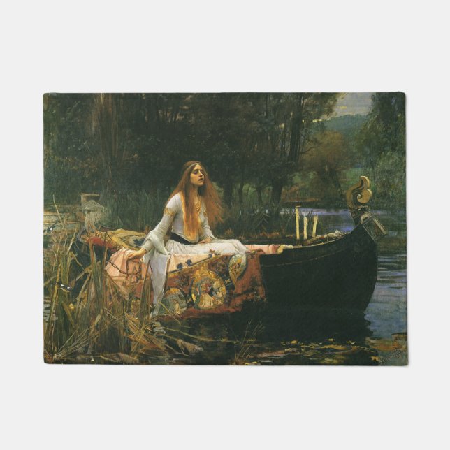 Paillasson Madame de Shalott sur le bateau par le château (Devant)