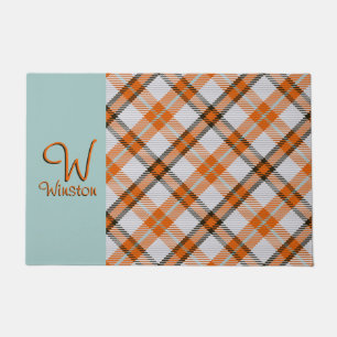 Paillasson Madras Check Orange Plaid Pormat