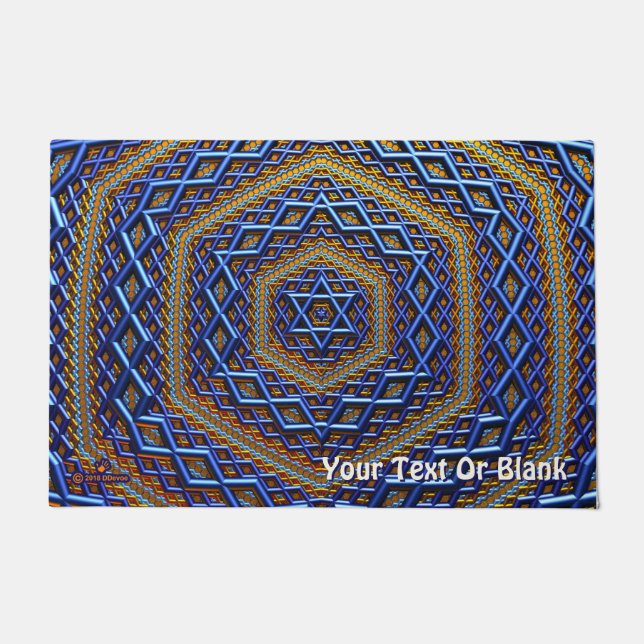 Paillasson Magène métallique orné David (Devant)