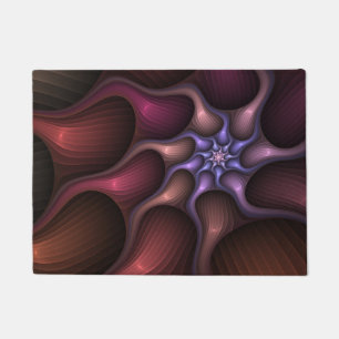 Paillasson Magique brillant Abstrait rayé coloré Fractal