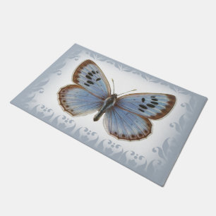 Paillasson Magnifique et élégant papillon bleu