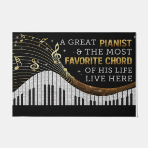 Paillasson Magnifique Pianist Doormat, Piano Players Cadeau