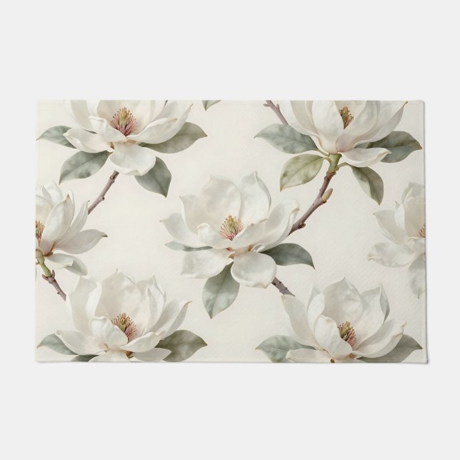 Paillasson Magnolia Bloom Soft Neutral Pattern (Devant)