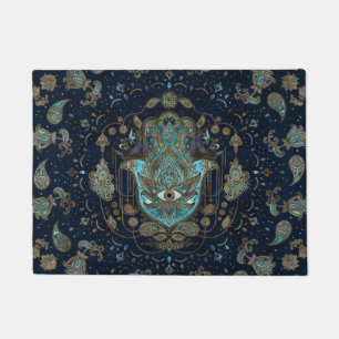Paillasson Main de Hamsa - Main de Fatima Blue Gemstones