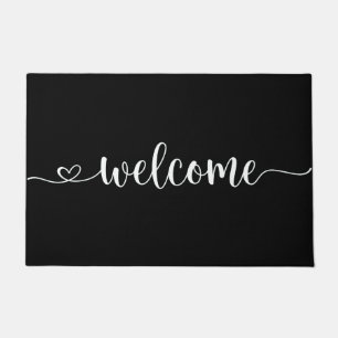 Paillasson Main Noire moderne scénarisée Welcome Door Mat