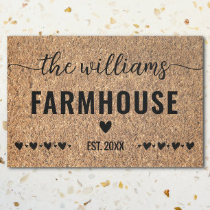 Paillasson Maison de ferme moderne Monogramme Porte Mat