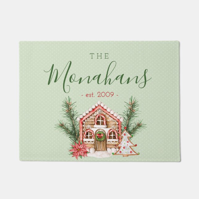 Paillasson Maison de pain d'épices de Noël (Devant)