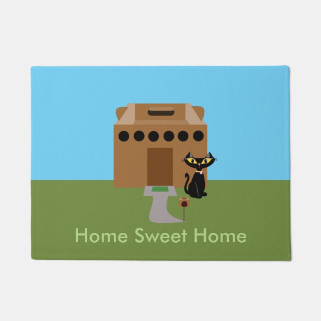 Paillasson Maison drôle pour les chats (Devant)