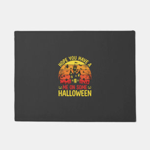 Paillasson Maison hantée drôle d'Halloween sur un design