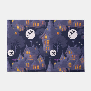 Paillasson Maison hantée Halloween Art personnalisé