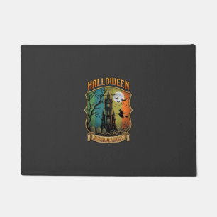 Paillasson Maison Hantée Halloween Horreur Sorcière Pleine Lu