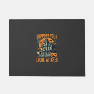 Paillasson Maison Hantée Halloween Soutenez Vos Sorcières Loc