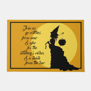 Paillasson Maison Vintage de Silhouette, sorcière victorienne