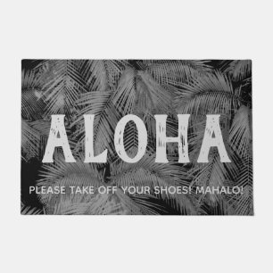 Paillasson Makana Palms Hawaiian Tropical Feuilles Aloha Grey