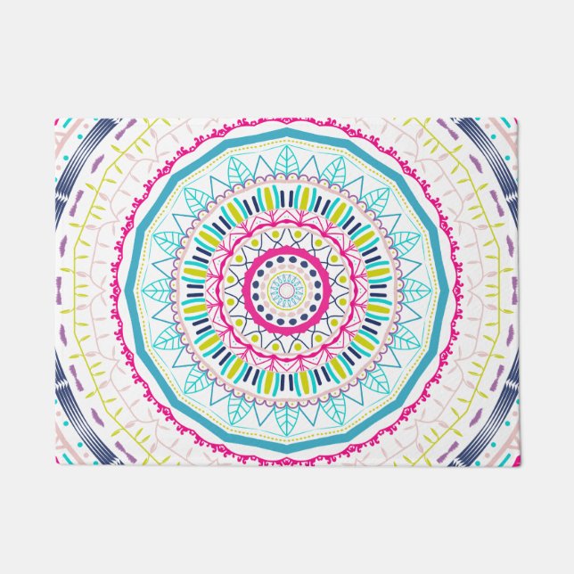 Paillasson mandala coloré (Devant)