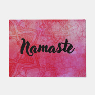 Paillasson Mandala Namaste Rouge Perturbé