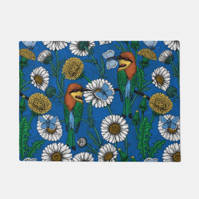 Paillasson Mangeurs d'abeilles sur bleu (Devant)