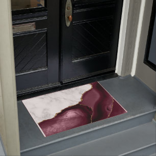 Paillasson Marbre blanc doré Bourgogne Agate