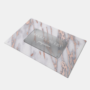 Paillasson Marbre de luxe Rose Gold Metallic Business