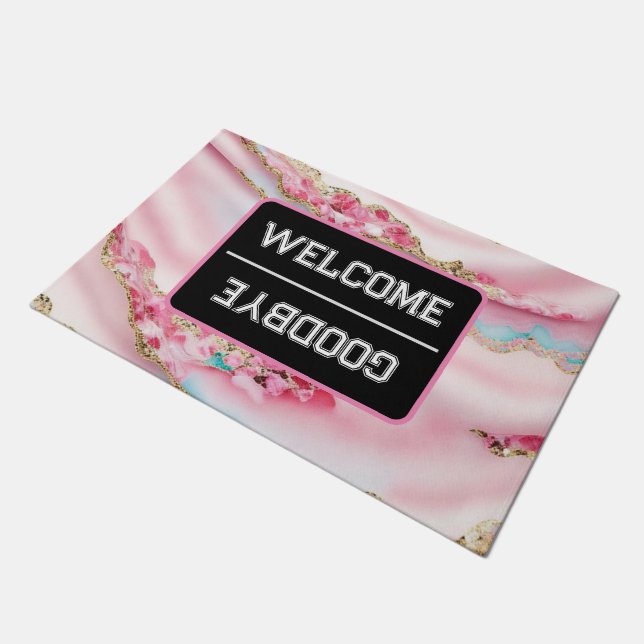 Paillasson Marbre rose clair Agate Collection populaire (Incliné)