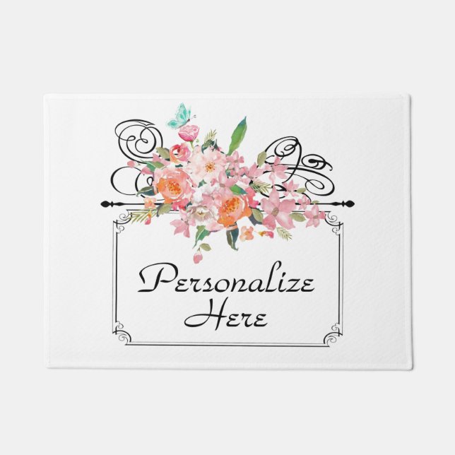 Paillasson Mariage de la penderie fleurie victorienne (Devant)