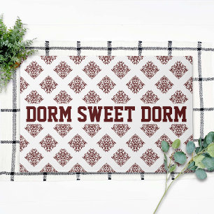 Paillasson Maroon Fancy Damask Cool Fun Dorm School Home