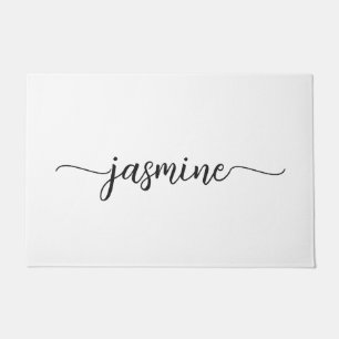 Paillasson Marque-page personnalisé minimaliste féminin blanc