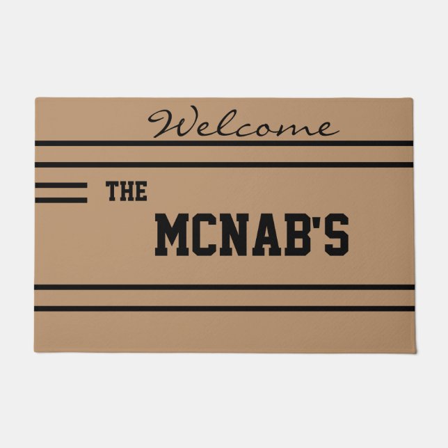 Paillasson Mat d'accueil personnalisé - Nom/Logo personnalisé (Devant)