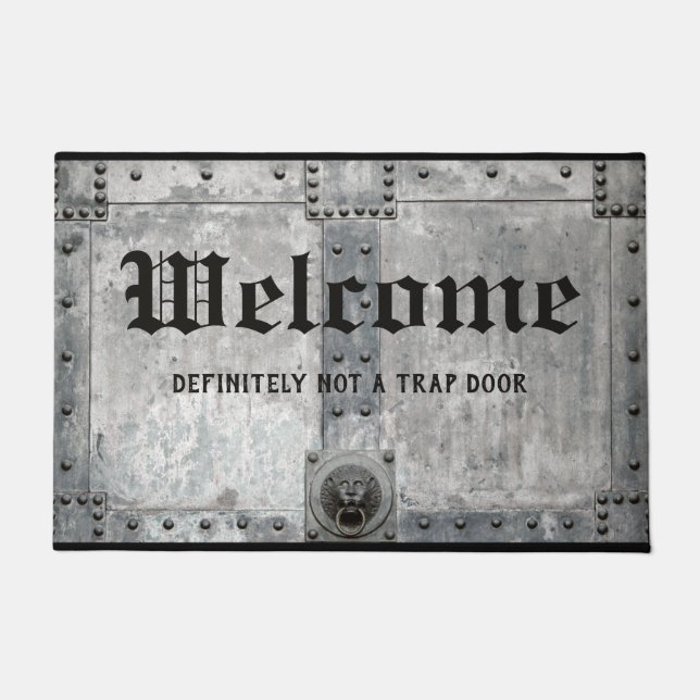 Paillasson Mat De Bienvenue - Certainement Pas Une Porte Pièg (Devant)