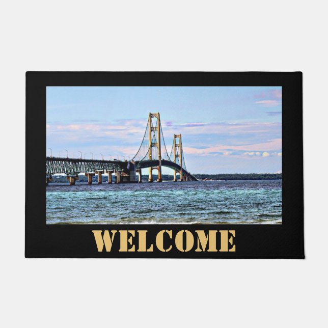 Paillasson Mat de bienvenue du pont Mackinac (Devant)