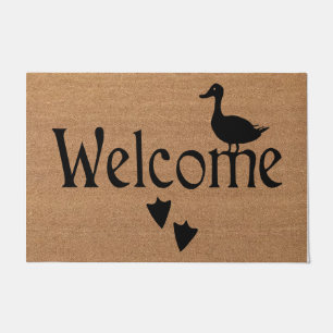 Paillasson Mat de la porte de bienvenue de canard, mignonne D