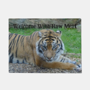 Paillasson Mat de la porte de bienvenue du tigre