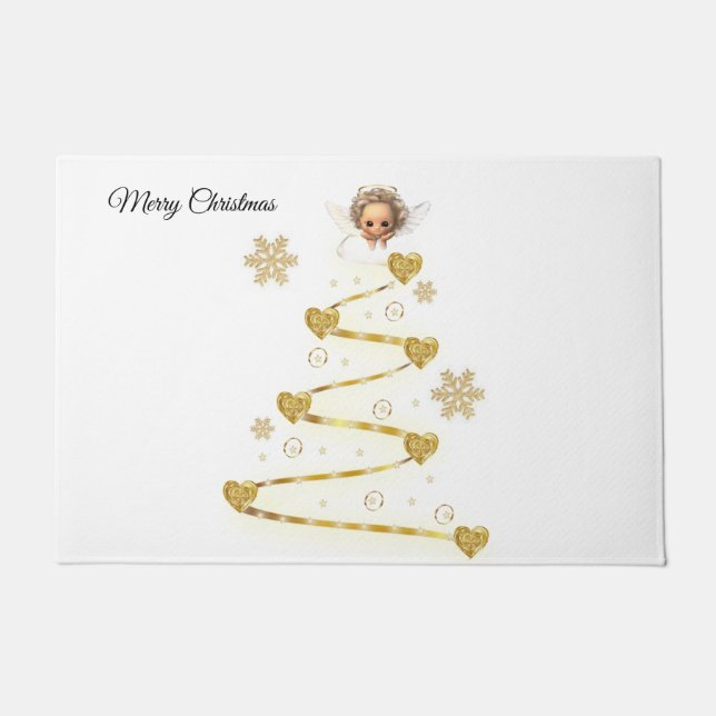 Paillasson Mat de la porte de Noël, Ange (Devant)