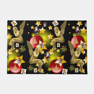 Paillasson Mat de la porte de Noël, Ange de Noël