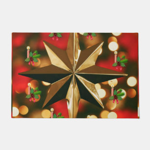 Paillasson Mat de la porte de Noël, bougie