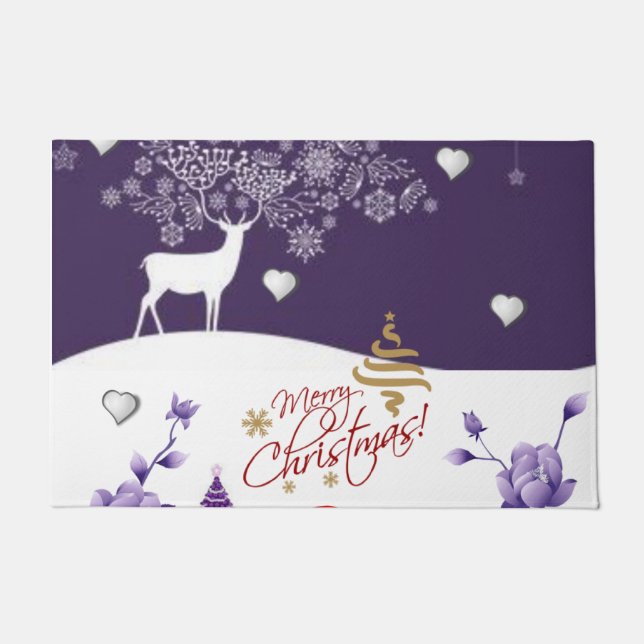 Paillasson Mat de la porte de Noël, Joyeux Noël (Devant)