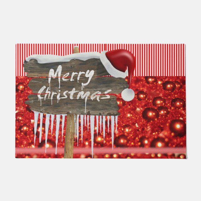 Paillasson Mat de la porte de Noël, Joyeux Noël (Devant)