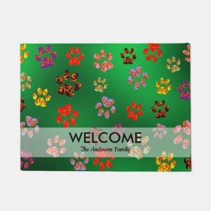 Paillasson Mat de la porte des pattes boueuses