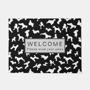 Paillasson Mat de la porte des silhouettes de chien