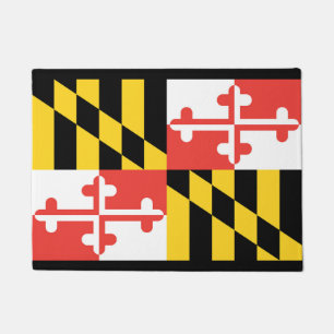 Paillasson Mat de la porte du drapeau du Maryland