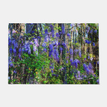 Mat de porte avec conception de la Wisteria