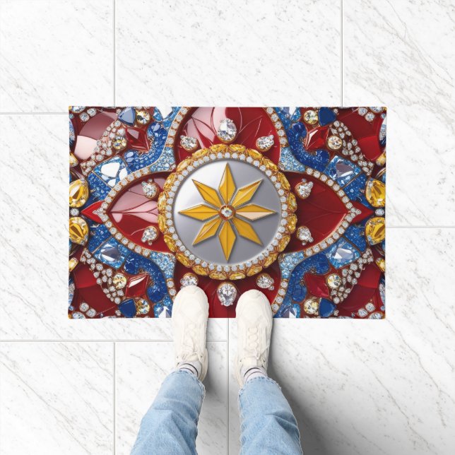 Paillasson Mat de porte avec design colombien Colors (Intérieur)