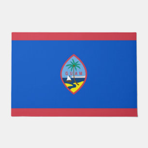 Paillasson Mat de porte avec Drapeau de Guam, USA