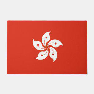 Paillasson Mat de porte avec drapeau de Hong Kong
