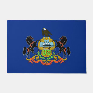 Paillasson Mat de porte avec drapeau de l'État de Pennsylvani