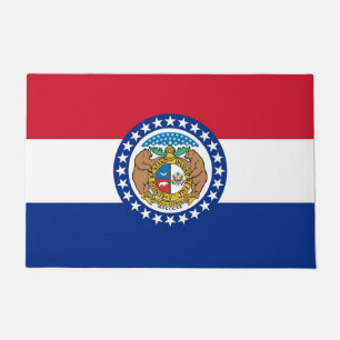 Paillasson Mat de porte avec drapeau de l'État du Missouri, É