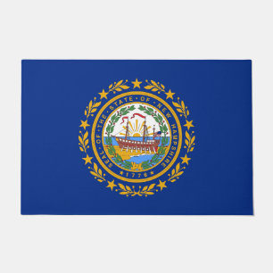 Paillasson Mat de porte avec drapeau de l'État du New Hampshi
