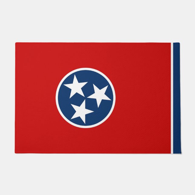 Paillasson Mat de porte avec drapeau de l'état du Tennessee,  (Devant)