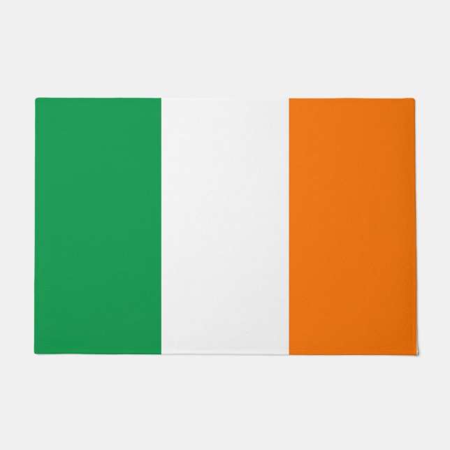 Paillasson Mat de porte avec drapeau d'Irlande (Devant)